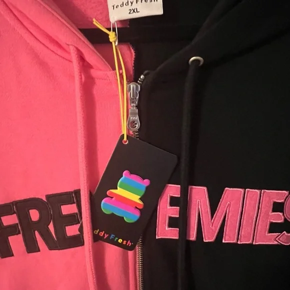 Teddy Fresh FRENEMIES Hoodie Unisex XXL Streetwear Brand New - Picture 5 of 5